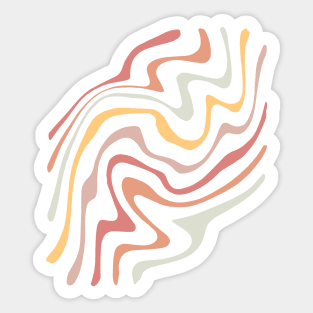 Abstract Wavy Lines Sticker